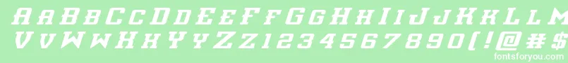 interceptortitleital Font – White Fonts on Green Background