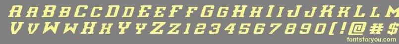 interceptortitleital Font – Yellow Fonts on Gray Background