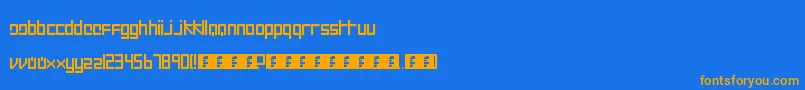 Intercorp II Font – Orange Fonts on Blue Background