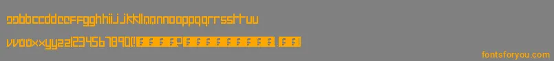 Intercorp II Font – Orange Fonts on Gray Background