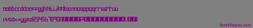 Intercorp II Font – Purple Fonts on Gray Background