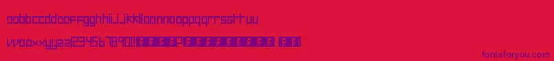 Intercorp II Font – Purple Fonts on Red Background