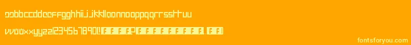 Intercorp II Font – Yellow Fonts on Orange Background