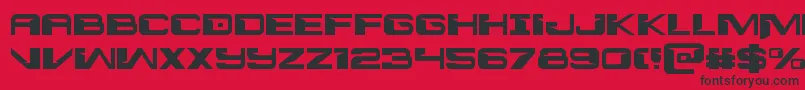 interdiction1 1 Font – Black Fonts on Red Background