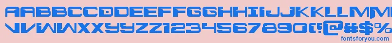 interdiction1 1 Font – Blue Fonts on Pink Background