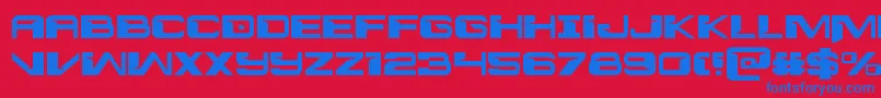 フォントinterdiction1 1 – 赤い背景に青い文字