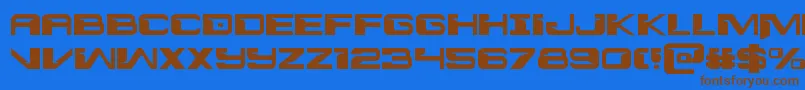 interdiction1 1 Font – Brown Fonts on Blue Background