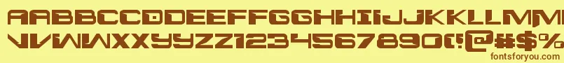 interdiction1 1 Font – Brown Fonts on Yellow Background