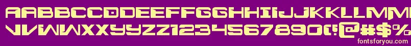 interdiction1 1 Font – Yellow Fonts on Purple Background