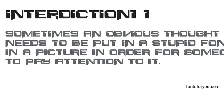 Interdiction1 1 フォントのレビュー