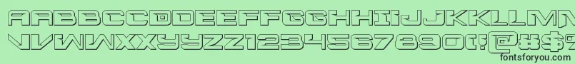 interdiction3d1 1 Font – Black Fonts on Green Background