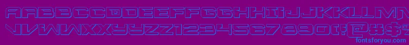 interdiction3d1 1 Font – Blue Fonts on Purple Background