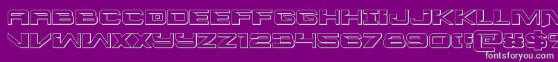 interdiction3d1 1 Font – Green Fonts on Purple Background