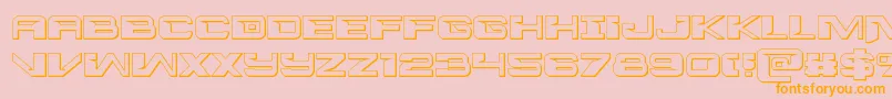 interdiction3d1 1-Schriftart – Orangefarbene Schriften auf rosa Hintergrund