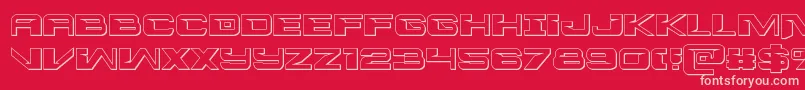 Fonte interdiction3d1 1 – fontes rosa em um fundo vermelho