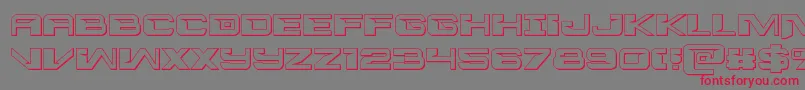 interdiction3d1 1 Font – Red Fonts on Gray Background