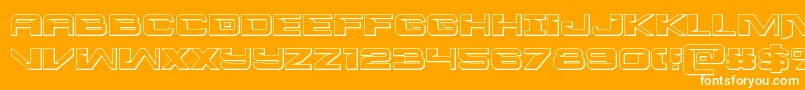 interdiction3d1 1 Font – White Fonts on Orange Background