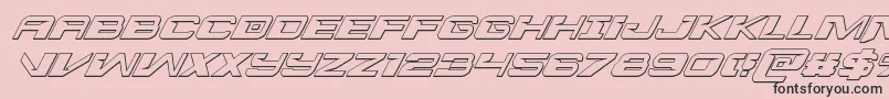 interdiction3dital1 1 Font – Black Fonts on Pink Background