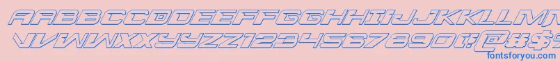 interdiction3dital1 1 Font – Blue Fonts on Pink Background