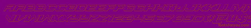 Fonte interdiction3dital1 1 – fontes marrons em um fundo roxo