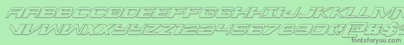 interdiction3dital1 1 Font – Gray Fonts on Green Background