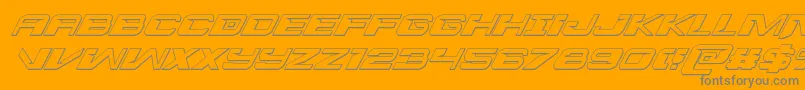 interdiction3dital1 1 Font – Gray Fonts on Orange Background