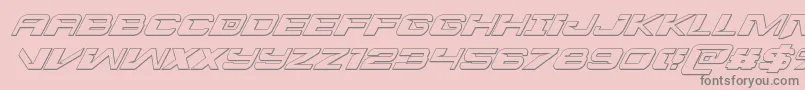 interdiction3dital1 1 Font – Gray Fonts on Pink Background