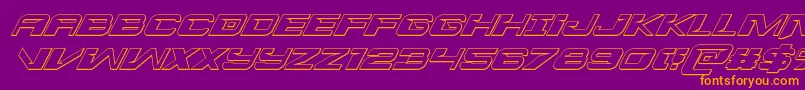 interdiction3dital1 1 Font – Orange Fonts on Purple Background