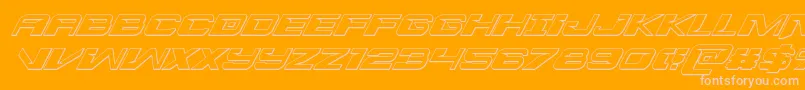 interdiction3dital1 1 Font – Pink Fonts on Orange Background