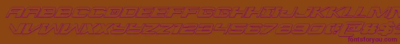 interdiction3dital1 1-Schriftart – Violette Schriften auf braunem Hintergrund