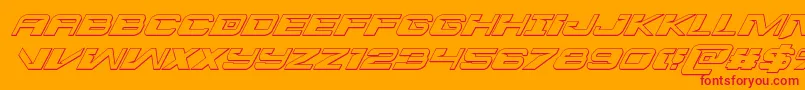 interdiction3dital1 1-Schriftart – Rote Schriften auf orangefarbenem Hintergrund