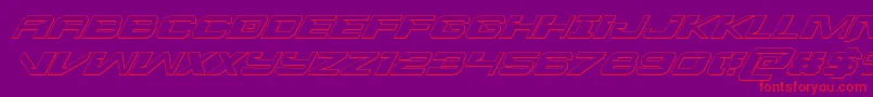 interdiction3dital1 1 Font – Red Fonts on Purple Background