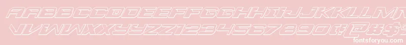 interdiction3dital1 1 Font – White Fonts on Pink Background