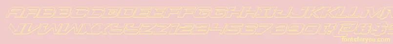 Шрифт interdiction3dital1 1 – жёлтые шрифты на розовом фоне