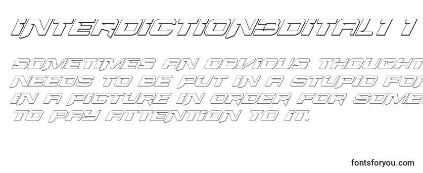 Шрифт Interdiction3dital1 1