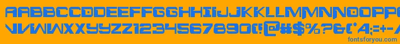 interdictioncond1 1 Font – Blue Fonts on Orange Background
