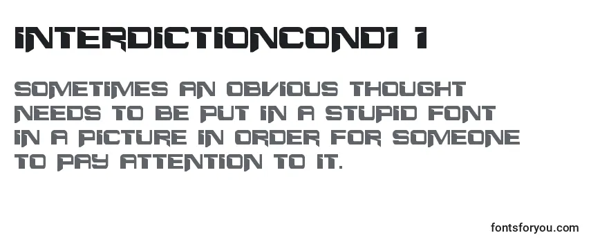 Шрифт Interdictioncond1 1