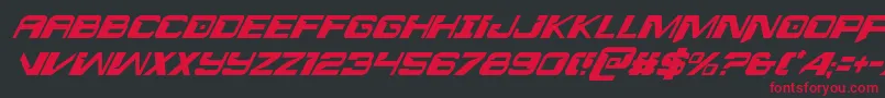 interdictioncondital1 1 Font – Red Fonts on Black Background