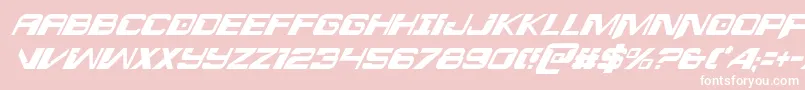 interdictioncondital1 1 Font – White Fonts on Pink Background