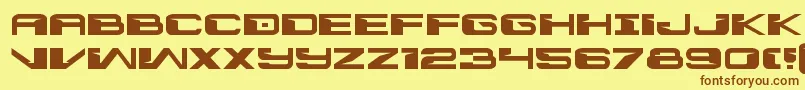Шрифт interdictionexpand1 1 – коричневые шрифты на жёлтом фоне