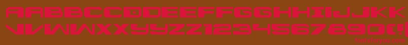 フォントinterdictionexpand1 1 – 赤い文字が茶色の背景にあります。