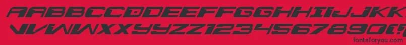 interdictionexpandital1 1 Font – Black Fonts on Red Background