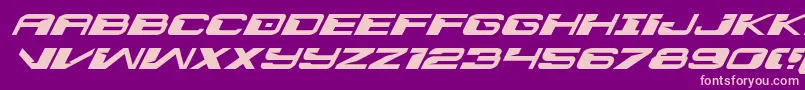 interdictionexpandital1 1 Font – Pink Fonts on Purple Background
