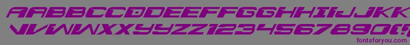 interdictionexpandital1 1 Font – Purple Fonts on Gray Background