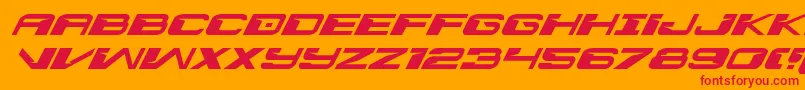 interdictionexpandital1 1 Font – Red Fonts on Orange Background