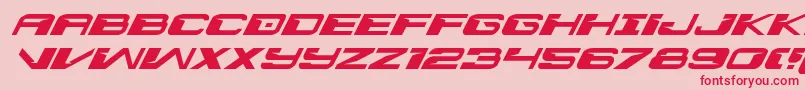 interdictionexpandital1 1 Font – Red Fonts on Pink Background