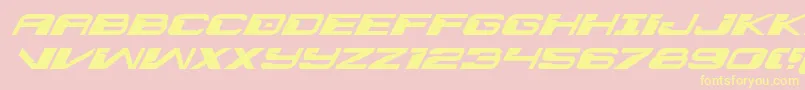 interdictionexpandital1 1 Font – Yellow Fonts on Pink Background