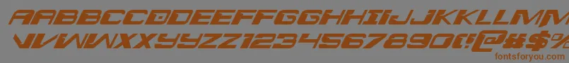 interdictionital1 1 Font – Brown Fonts on Gray Background