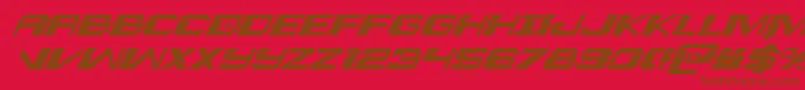 interdictionital1 1 Font – Brown Fonts on Red Background