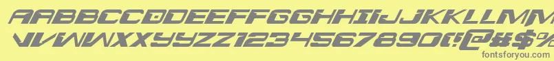 interdictionital1 1 Font – Gray Fonts on Yellow Background